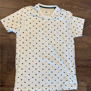 **DONATED** 
Denim & Flower White Tee with Green and Yellow shamrocks